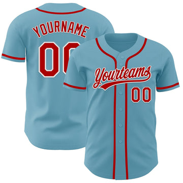 Shadow Blue Red-White Custom Baseball Jerseys For Men & Women