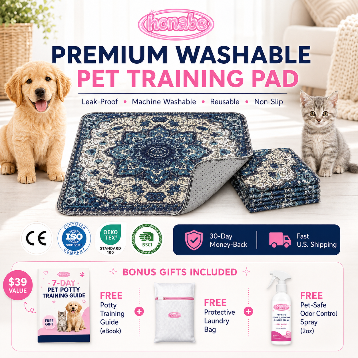 Washable Dog Pee Pads for Cleaner Floors