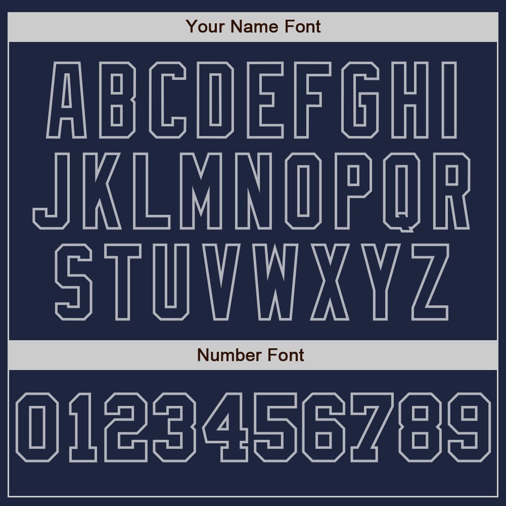 Navy White Gray Pinstripe Split Custom Name Baseball Jerseys For Men & Women
